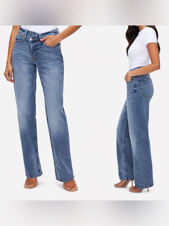 Good American Denim - Good American Good ’90s Crossover Relaxed Straight Jeans 8/29 | 31” Inseam